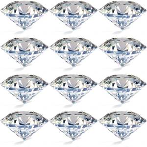 lot 4464 image: Jucoan 12 Pack 2 Inch50 mm Diamond Shaped Glass Crystal Paperweight, Clear K9 Glass Faceted Diamond Gems Jewels Ornament for Home Office Wedding Birthday Valentines Day Centerpiece Decor