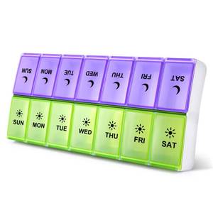 lot 4481 image: DANYING Large Pill Organizer 2 Times a Day, Weekly Pill Box 2 Per Day, AM PM Pill Case, Pill Container 7 Day, Vitamin Case Twice a Day