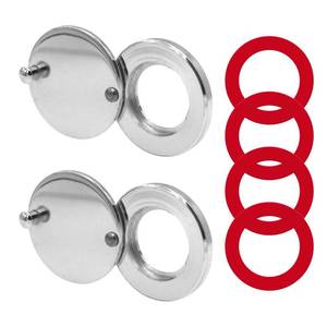 lot 4502 image: 2 Set Peephole Cover, Peep Hole Covers for Peep Holes for Door Viewers, Home Security Peephole Protector Us House, Family, with Matching Self-Adhesive Installation Tools, Simple and Fast(Silver)