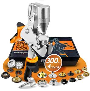 lot 4503 image: Snap Fastener Tool, Snap Kit with Tool, Canvas Snap Tool with 300 pcs Boat Cover Snaps, Repair and Replace Snaps DIY Leather, Sewing, Tarps, Fabric