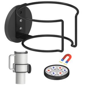 lot 4504 image: Magnetic Cup Holder for Stanley 3040 oz Tumbler,Suitable for Metal Surface on Tractor Lawnmower Treadmill Fridge BBQ Grill School Bus Boat Marine Yacht Truck RV