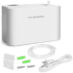 lot 5689 image: FUJIWARA Condensate Pump Automatic Condensation Drain Removal Mini Quiet Pump for HVAC,Air Conditioner,Dehumidifier,Furnance,Ice Maker,Wall Mounted Suitable for AC 1-5HP, White