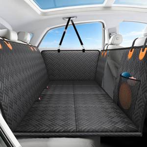 lot 5706 image: PROZAR Dog Car Seat Cover for Back Seat, Hard Bottom Back Seat Extender, Back Seat Pet Cover for Dogs - Supports 400lbs, Waterproof Heavy Duty Scratch Dog Hammock for Compact CarsSUVs, 51in