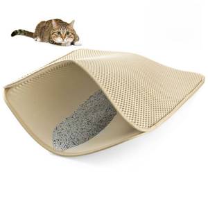lot 5724 image: WePet Cat Litter Mat, Kitty Litter Trapping Mat, Honeycomb Double Layer Mats, No Phthalate, Urine Waterproof, Easy Clean, Scatter Control, Catcher Litter Tray Box Rug Carpet