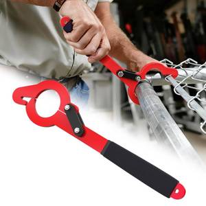 lot 5740 image: Fixum Chain Link Fence Stretcher Tool, Fits 2-38 OD Posts, Wire Puller Stretcher & Fence Tensioner for Woven Wire Fence, 9 Pull Range, One-Person Operation, 1 Pack