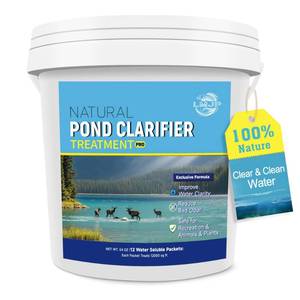 lot 5748 image: LMJP Pond Clarifier Treatment �� 12 Packets Natural Pond Water Clear for Outdoor Lakes �� Beneficial Enzymes to Improve Water Clarity & Eliminate Odor �� Treats Up to 144000 Sq Ft