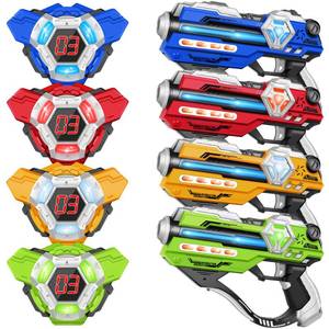 lot 5752 image: Laser Tag Guns Set of 4 Laser Tag Guns with Digital LED Score Display Vests,Gifts for Teens and Adults Boys & Girls,Adults and Family Fun,Gift for Kids Ages 8 9 10 11 12Year Old Boy