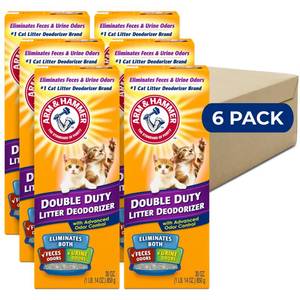 lot 5773 image: ARM & HAMMER Cat Litter Deodorizer Double Duty, 30 oz, 6 Pack some product loose in the box