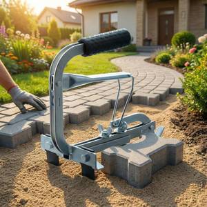 lot 5789 image: Adjustable Heavy Duty Brick Tongs Laying - PaverRemoval Tool Device for the Efficient Laying of Paving Blocks,Directly From the Stack Brick Tongsfor Blocks Brick - Cutter Paver Splitter Projects