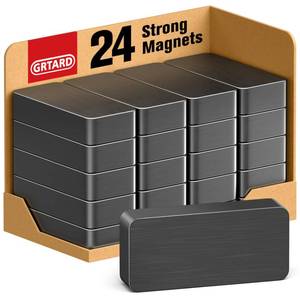 lot 6056 image: Grtard 24 Pack Heavy Duty Ceramic Magnets Strong, 1 78 x 78 x 38 Rectangular Ferrite Magnets, Grade 8, Black Ceramic Blocks Magnet for Crafts, DIY, Science, Fridge, Whiteboard, Hanging Tools