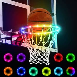 lot 6075 image: Ajerg LED Basketball Hoop Lights, Waterproof Basketball Rim Light