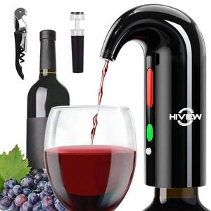 lot 6132 image: Electric Wine Aerator,Wine dispenser,Aeration and Decanter Wine Pourer Spout,Red White Wine Accessories, Best Wine Gifts for Wine Lovers-Black
