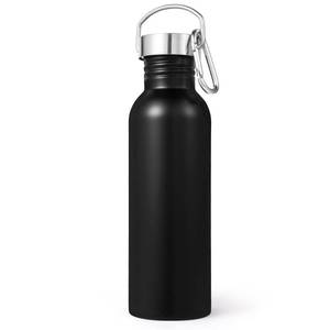 lot 6135 image: Volhoply 26oz Uninsulated Single Walled Water Bottle, Stainless Steel Reusable Water Bottles with Handle & Carabiner, BPA Free Wide Mouth Water Bottles for Gym Sports Camping��Black,1��