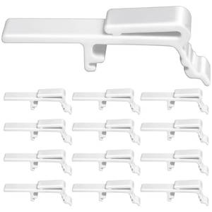 lot 6150 image: Jetec 12 Pieces Vertical Blinds Valance Clip White Plastic Dust Cover Bracket Fits 1 12 Inch and 1 916 Inch Rail Across the Top