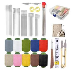 lot 6167 image: Obear 45-Piece Sewing Kit for Adults and Beginners,Big Eye Stainless Steel Sewing Needles Kit for Hand Sewing with Storage Box and Portable Pouch