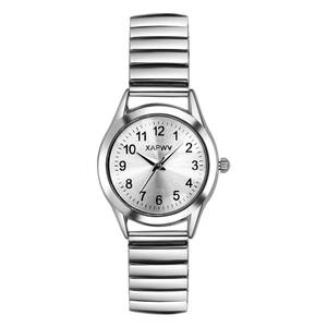 lot 6195 image: JewelryWe Expansion Band Watch, Womens Stretch Band Easy Reader Quartz Analog Date Watch