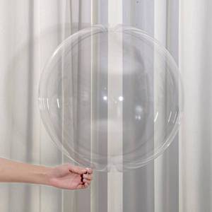 lot 6221 image: HKYOOD 15PCS 20 Inch Bobo Balloons, Clear Balloons for Stuffing Bubble Baloons Helium Style Large Transparent Balloon for Birthdays Anniversary Weddings Baby Showers Christmas Party Decorations