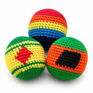 lot 6222 image: Phizli 2 Panel Sand Filled Foot Bag, for Practice, Outdoor Games, Party Activities
