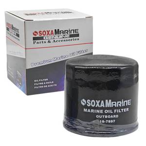 lot 6224 image: SOXAMarine 1651092J00 Maintenance Oil Filter for Suzuki and for Johnson for Evinrude 115HP 140HP Outboard Engine 16510-82703 778887 18-7897