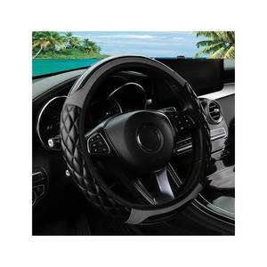 lot 6245 image: Couslcd Car Steering Wheel Cover, 14.5-15inch Leather Anti-Slip Car Wheel Cover Protector, Safety Comfortable Desgin, Universal Auto Steering Wheels Accessories for Cars Truck SUV (Gray)