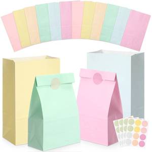lot 6281 image: Skyygemm 36 Pcs Pastel Graduation Party Favor Bags with Stickers, Summer Treat,Baby Shower Wedding Decorations Gift Bags for Candy Gifts,5.1 x 3.2 x 9.5 Party Supplies(Pastel)