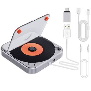 lot 6283 image: Portable CD Player for Car with USBAUX Port, CENXINY USB CD Player Compatible with Car Radio Stereo,Universal for Vehicle,Laptop, TV,Computer,with 1 M AUX Cable1.5 M USB Extension CableAdapter