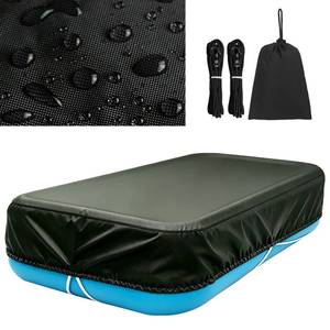lot 11905 image: 120 x 72 inch Inflatable Pool Cover, 10x7 ft Rectangular Pool Cover of 210D Heavy-Duty Waterproof Oxford Fabric with Precision Double Stitching, with Strong Tear Resistant and Fade Resistant