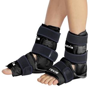 lot 11911 image: REVIX Ice Packs for Ankle Injuries Reusable, Ankle Ice Wrap with Cold Compression for Feet Pain Relief, Plantar Fasciitis and Achilles Tendonitis, Soft Plush Lining, 2 Packs, Black