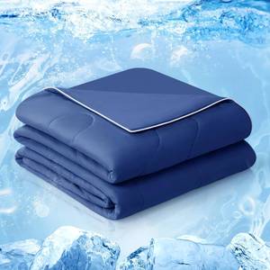 lot 11916 image: EASELAND Cooling Comforter Queen, 2026 Cloud-CHILL TECH  Q-MAX 0.45, Double-Sided Cool Design Soft Fluffy Cooling Blanket for Night Sweats Hot Sleeper(Navy Blue, Queen(90x90))