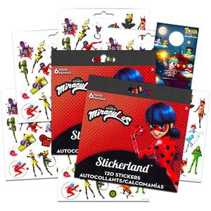 lot 12023 image: Zagtoon Miraculous Ladybug Sticker Set - Party Supplies Bundle with 240 Stickers for Kids, Plus Door Hanger