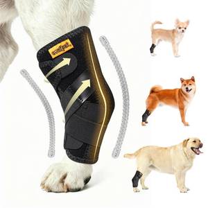 lot 12050 image: COMFPET Dog Hock Brace for Small Dogs (5-15 lbs), Adjustable Hind Leg Support Wrap for Chihuahua, Pomeranian, Yorkie, Arthritis, ACL Tears & Lameness Relief - Size S