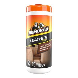 lot 12061 image: Armor All Interior Cleaner Car Leather Wipes by , For Cleaning Cars, Trucks and Motorcycles, 20 Count
