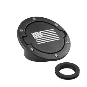 lot 14320 image: FALVFUN American Flag Car Fuel Filler Door Gas Tank Cap, Heavy Duty Vehicle Fuel Filler Tank Door Cover, Automotive Exterior Protection Accessories, Compatible with Wrangler JK 24 Door