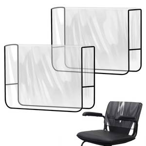 lot 14329 image: Philbinden 2Pcs Salon Chair Cover Protectors,Clear Square Hairdressing Chair Back Covers for Fits Most Standard Chairs,Reinforced Precision Sewn Clear Covers to Prevent Damage to SpaSalon Chairs (2)
