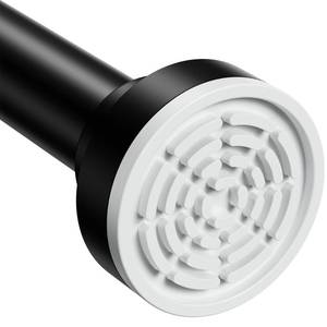 lot 14333 image: Abiglifty Black Shower Curtain Rod 6384.4 Inches Adjustable Stainless Steel Shower Curtain Rods Spring Tension,Tension Curtain Rod,Non Slip,No Drilling, Sturdy and Durable.