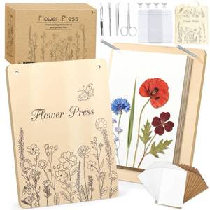 lot 14370 image: Dreamon Large Flower Press Kit - 11.8 x 8.3 10 Layers DIY Wooden Flower Pressing Kit with Storage Bag Arts and Crafts Kits for Adults & Teens, Great Gift for DIY Arts and Crafts Lovers