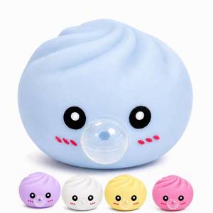lot 14372 image: 2026 Upgrade Dumpling Squishies Mystery Box,New Dumpling Squishies Blow Bubbles,Dumplings Stress Balls Fidget Sensory Balls,Rainbow Dumplings (Blue)