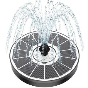 lot 14392 image: Yzert Solar Fountain White Flower, 3.5W Glass Bird Bath Fountains Solar Power No Battery with 4 Fixed Rods & 7 Nozzles, Solar Fountain Pump for Bird Bath, Pool, Garden, Outdoor, Pond