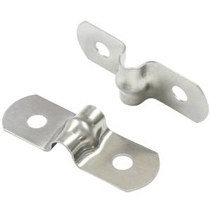 lot 14403 image: Piutouyar 50 Pack M5 Two Hole Strap U Bracket 304 Stainless Steel Rigid Pipe Strap Clamp Heavy Duty Tube Strap Tension Clip (316 Inch)