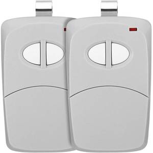 lot 14405 image: Kingdder 2 Pcs 2 Channel Gate Opener Remote Compatible with Multicode Linear MCS412001 10 Dip 300mhz Garage Door Opener Remote Control Transmitter with Sun Visor Clips