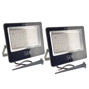 lot 19730 image: ZSGoes 2-Pack 50W Warm White LED Flood Light, Low Voltage 12V 24V 36V 48V 60V ACDC, IP65 Waterproof Outdoor Wall Light for Security, Landscape, Garage, Yard, Pathway