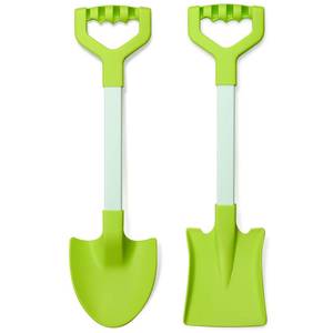 lot 19732 image: QINGLER 20 Long Sand Beach Shovels for Kids Heavy Duty Plastic Summer Sand Scoops Spades Toy Sandbox Garden Snow Digging Play Gift Set Party Bundle 2 Pack Green