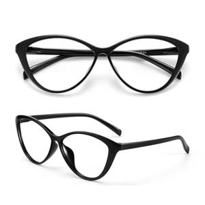 lot 20015 image: KFUGMAQN Myopia glasses, blue light blocking glasses, cats eye fashionable womens glasses, these are not reading glasses (black, -150, Diopters)