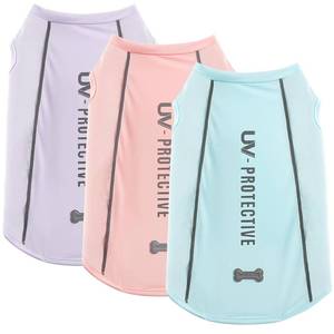 lot 20017 image: 3Pack Sunblock Dog Shirt Breathable Reflective Dog T-Shirt Lightweight Sun Protection Sleeveless Dog T Shirts for Small Medium Large Dogs Perfect for Summer Walks & Outdoor Adventures (XXL)