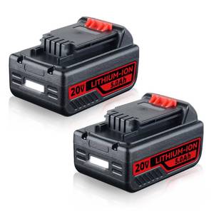 lot 20023 image: DASNITE 2-Pack 5.0Ah LB2X4020 Replacement for Black and Decker 20V Battery LBXR2020 LBX4020 LB2X4020-OPE Compatible with Black and Decker Battery Tools with LED Indicator