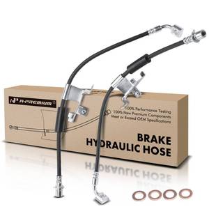 lot 20032 image: A-Premium Front Side Brake Hydraulic Hoses Compatible with Chevy, GMC and Cadillac Models - SilveradoSierra 1500, Tahoe, Yukon(XL), Suburban, Avalanche, Escalade, Escalade ESVEXT(Pack of 2) (Used)