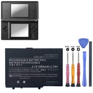 lot 20039 image: CENIFENX DS Lite Battery USG-003 3.7V 1000mAh Replacement for Nintendo DS Lite NDSL Game Player Battery with Repair Tool Kit (Not for Nintendo DSi, DSi XL, DSi LL)