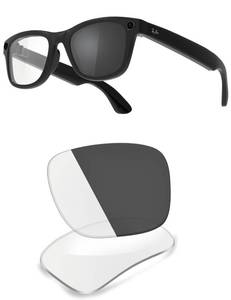 lot 20406 image: ThunderClap POLARIZED Replacement Lenses Compatible with Ray-Ban Meta Wayfarer RW4006 50mm  RW4012 Wayfarer(Gen 2) 50mm Smart Glasses - Grey Photochromic