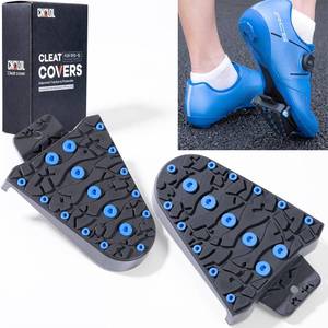 lot 20408 image: CNC SPD-SL Cleat Covers, Road Bike & Cycling Shoe Non-Slip Rubber Protector Compatible with Shimano SM-SH10SM-SH11SM-SH12SM-SH45, Blue