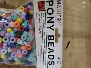 lot 20431 image: Mahitoi Pony Beads Multi-Opaque 1000 PC 3MM9MM Kids Crafts (3 PACK)